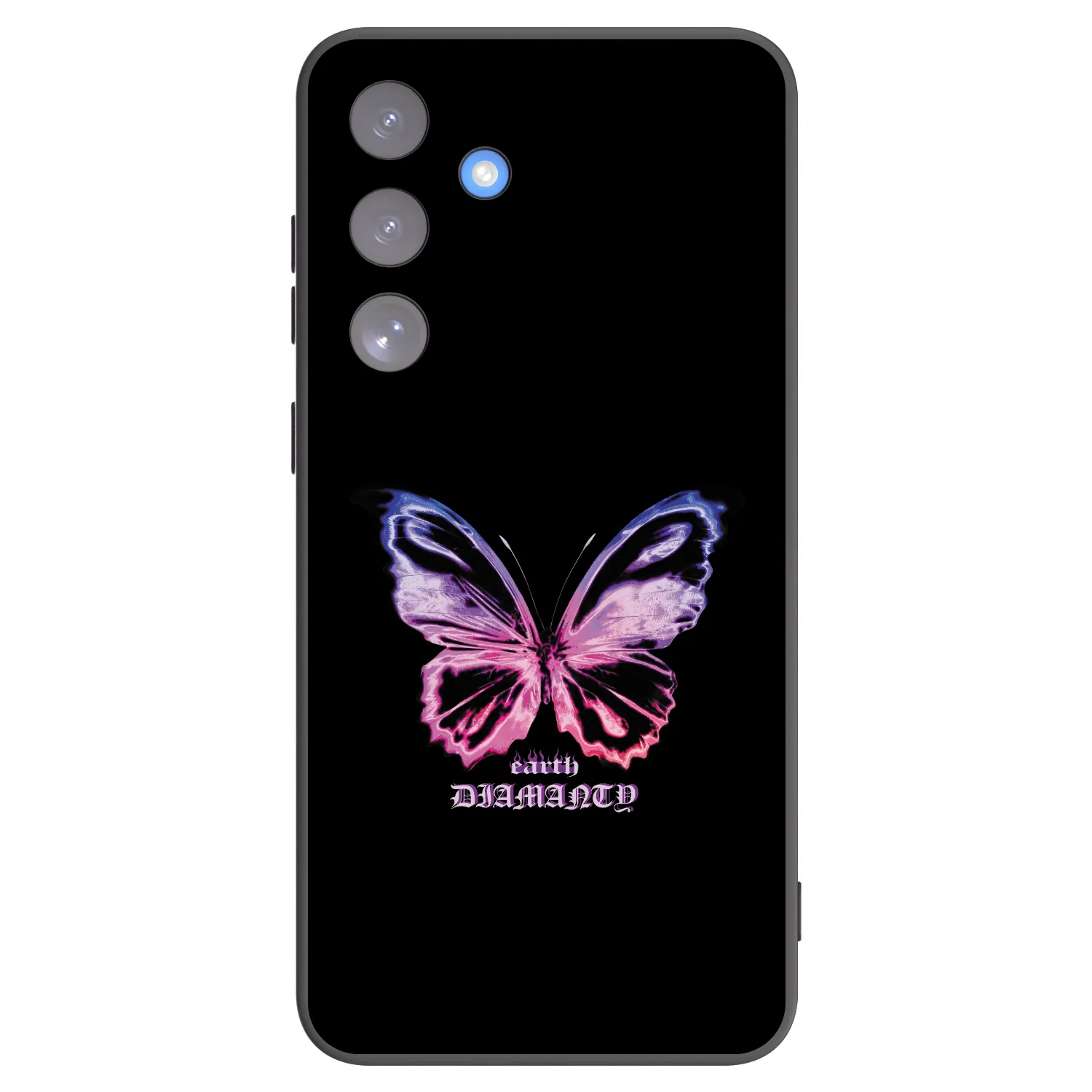 Picasee Samsung Galaxy S25 FE 5G Hülle - Schwarzes Silikon - Diamanty Purple