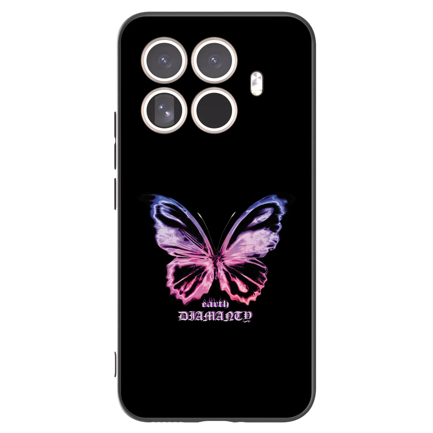 Picasee Xiaomi 15T Pro Hülle - Schwarzes Silikon - Diamanty Purple