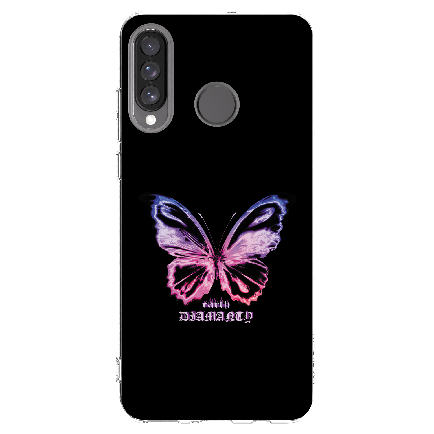 Picasee Huawei P30 Lite Hülle - Transparentes Silikon - Diamanty Purple