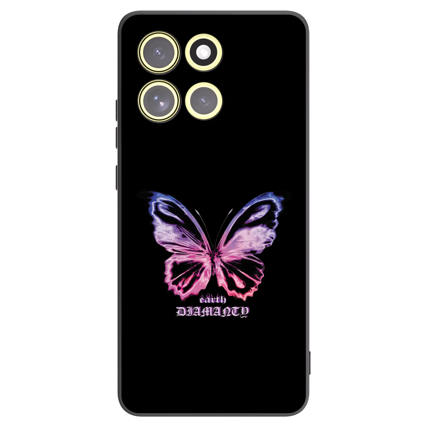 Picasee Motorola Moto G86 Power 5G Hülle - Schwarzes Silikon - Diamanty Purple