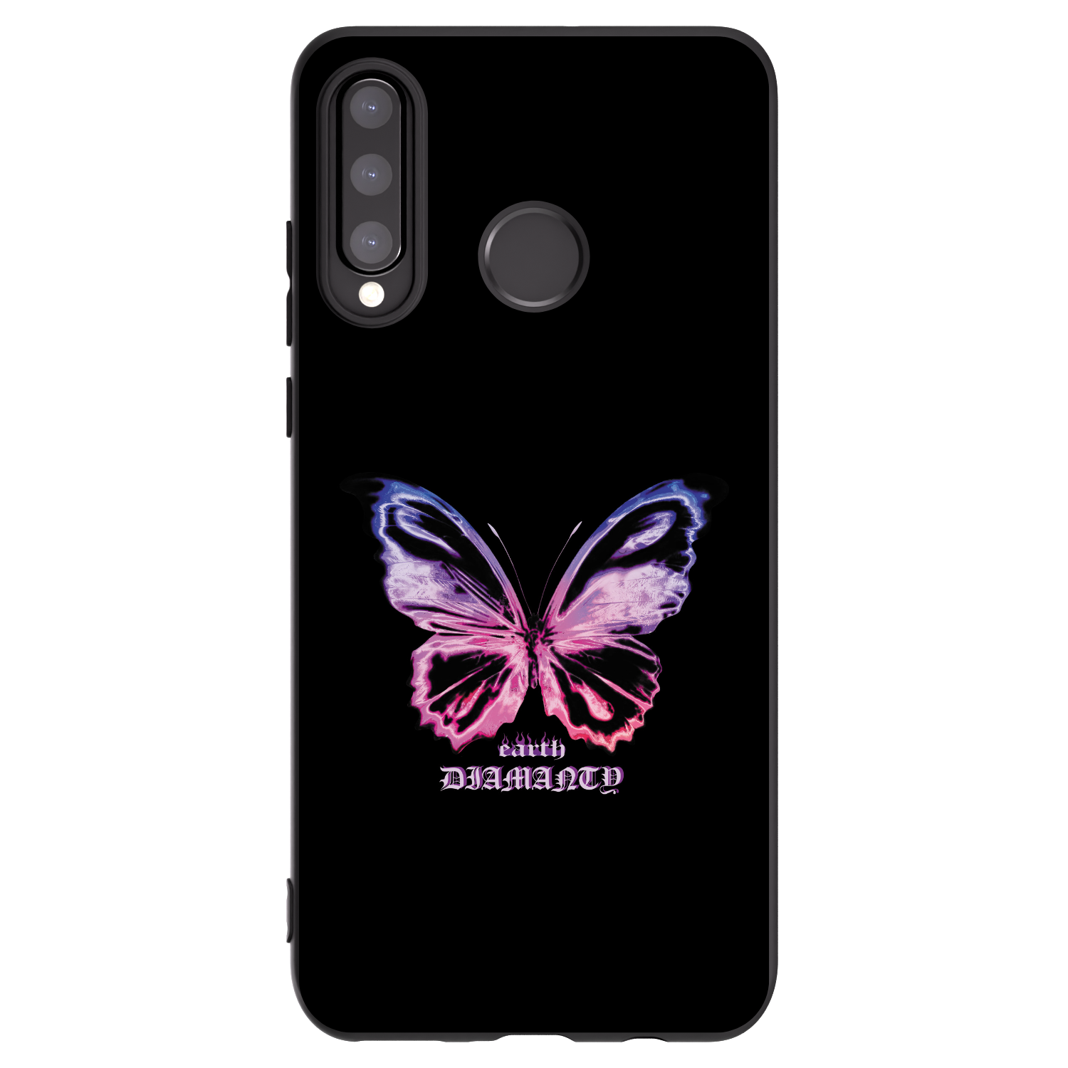 Picasee Huawei P30 Lite Hülle - Schwarzes Silikon - Diamanty Purple