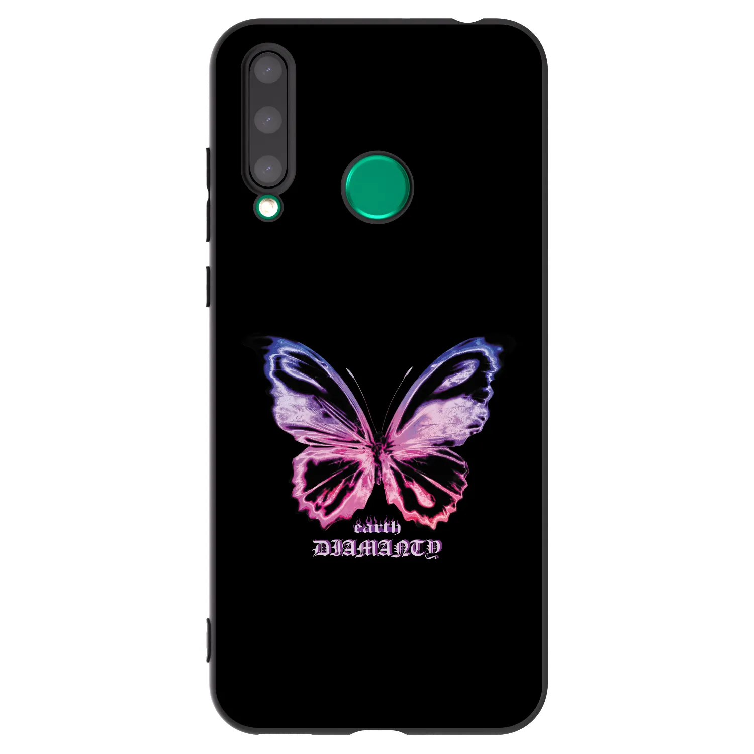 Picasee Honor 20 Lite Hülle - Schwarzes Silikon - Diamanty Purple