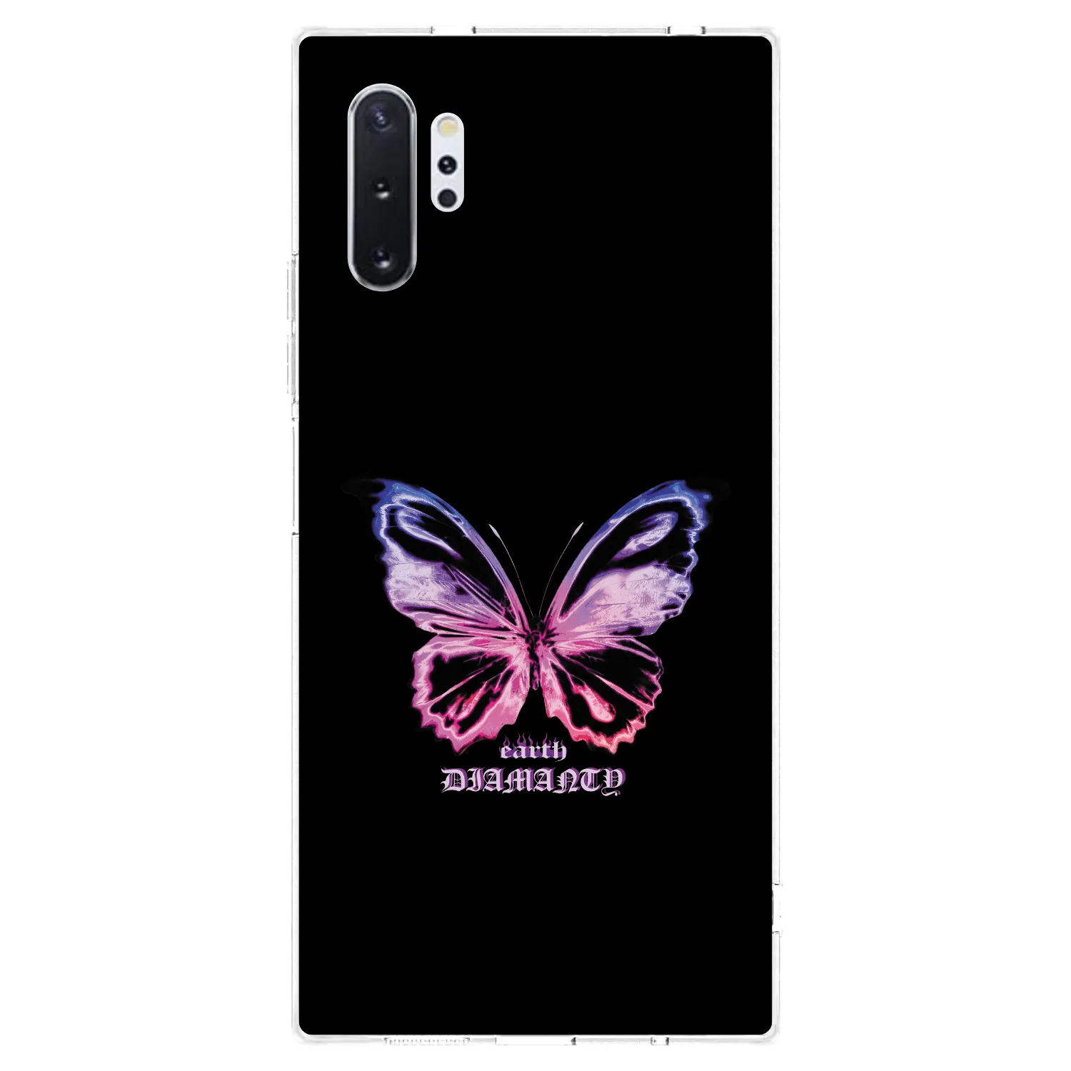 Picasee Samsung Galaxy Note 10+ N975F Hülle - Transparentes Silikon - Diamanty Purple
