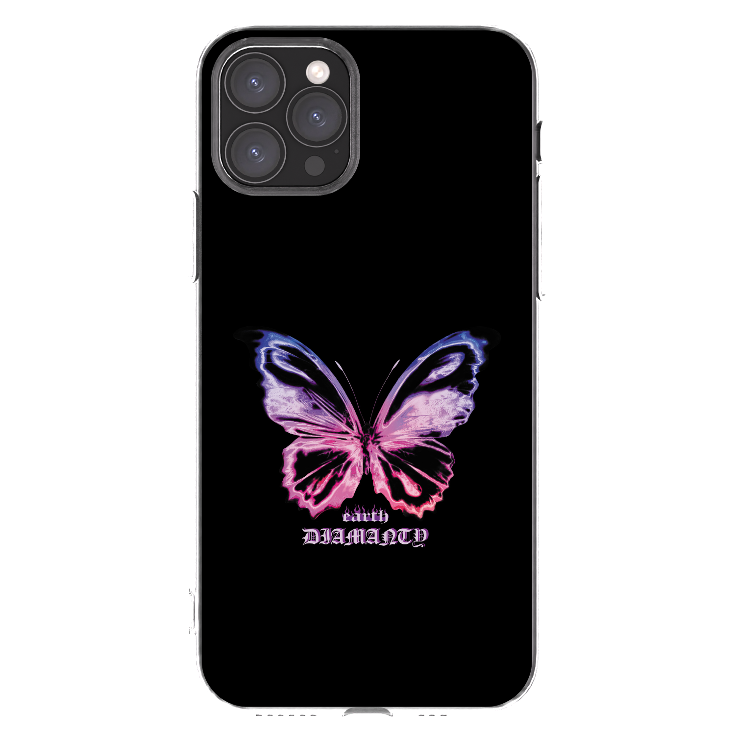 Picasee Apple iPhone 11 Pro Hülle - Transparentes Silikon - Diamanty Purple