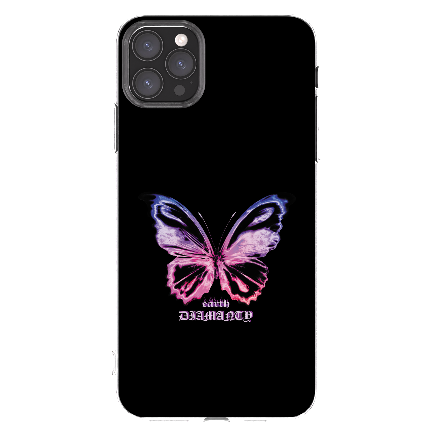 Picasee Apple iPhone 11 Pro Max Hülle - Transparentes Silikon - Diamanty Purple