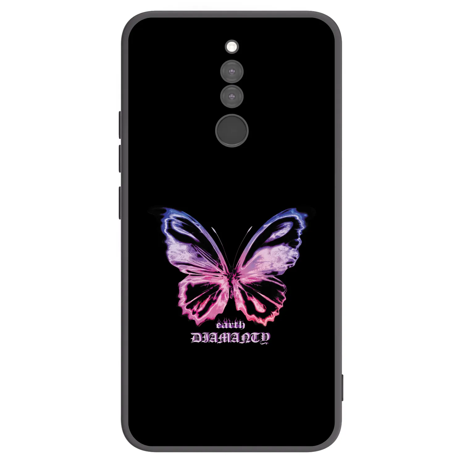 Picasee Xiaomi Redmi 8 Hülle - Schwarzes Silikon - Diamanty Purple