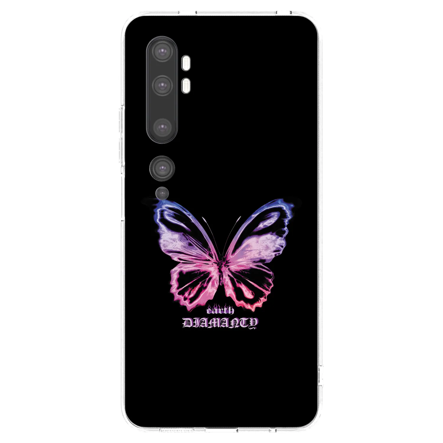 Picasee Xiaomi Mi Note 10 (Pro) Hülle - Transparentes Silikon - Diamanty Purple