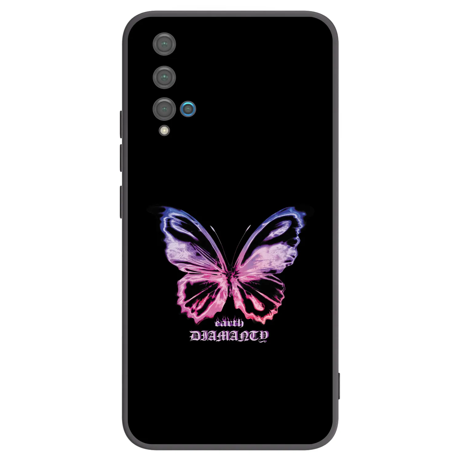 Picasee Huawei Nova 5T Hülle - Schwarzes Silikon - Diamanty Purple