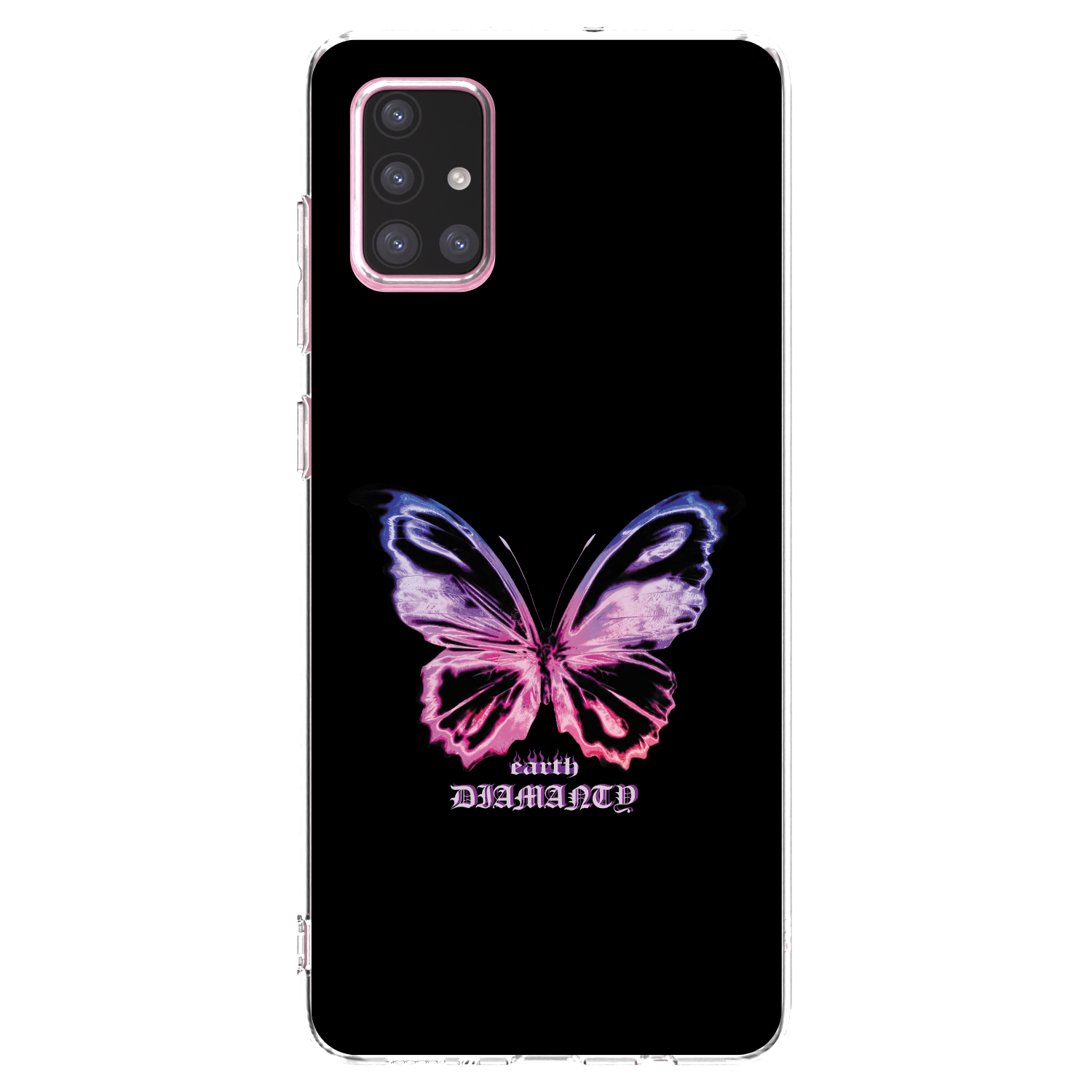 Picasee Samsung Galaxy A71 A715F Hülle - Transparentes Silikon - Diamanty Purple