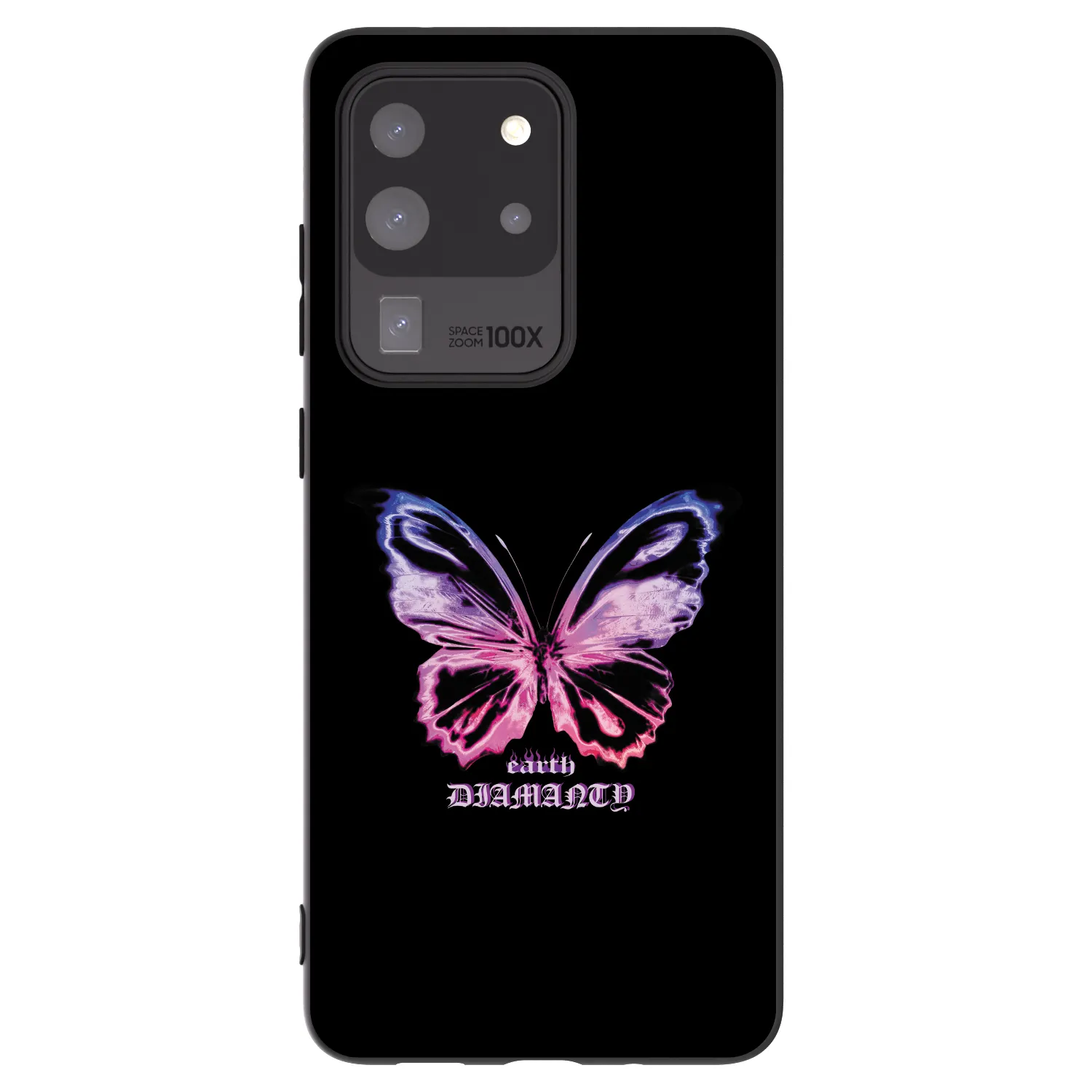 Picasee Samsung Galaxy S20 Ultra 5G G988F Hülle - Schwarzes Silikon - Diamanty Purple