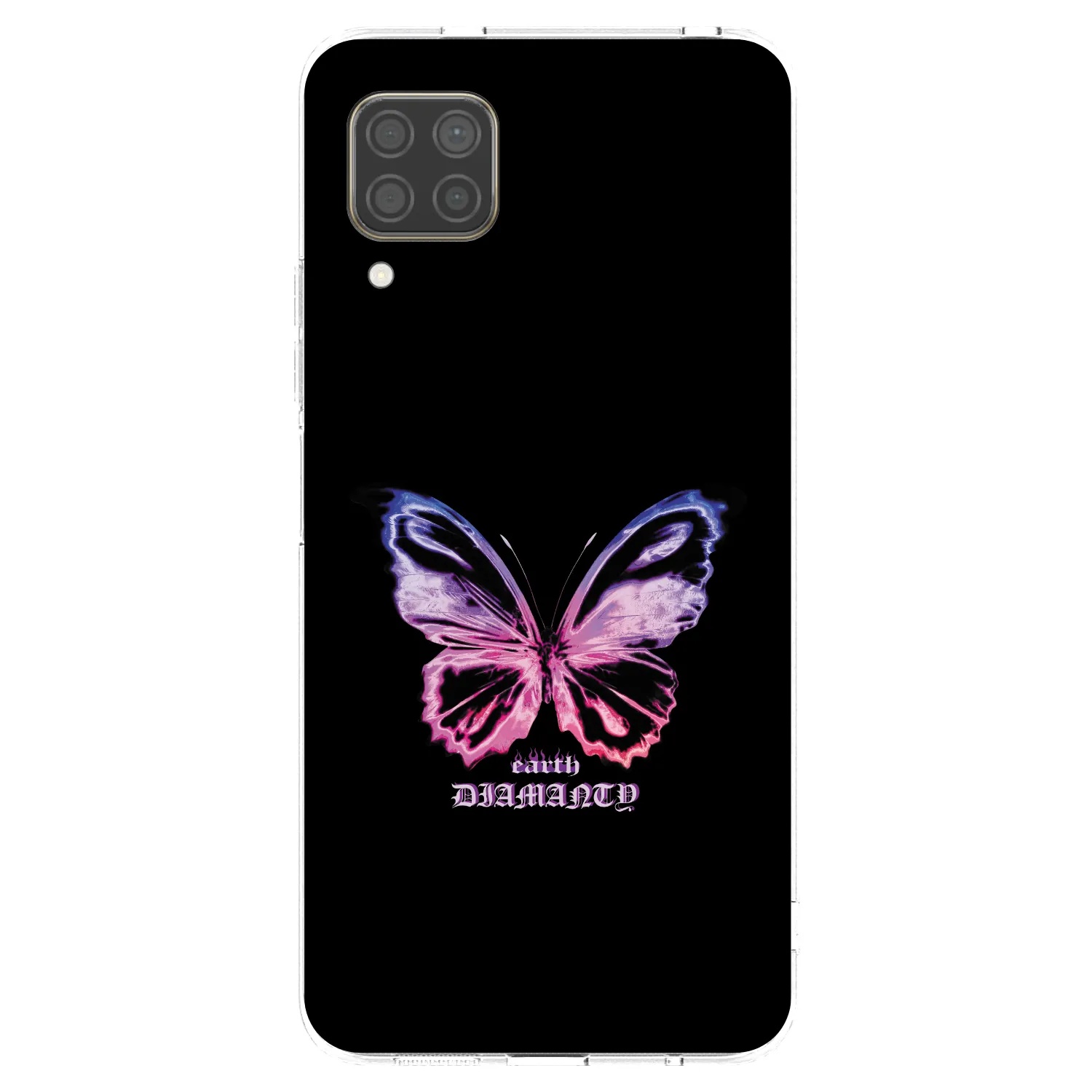 Picasee Huawei P40 Lite Hülle - Transparentes Silikon - Diamanty Purple