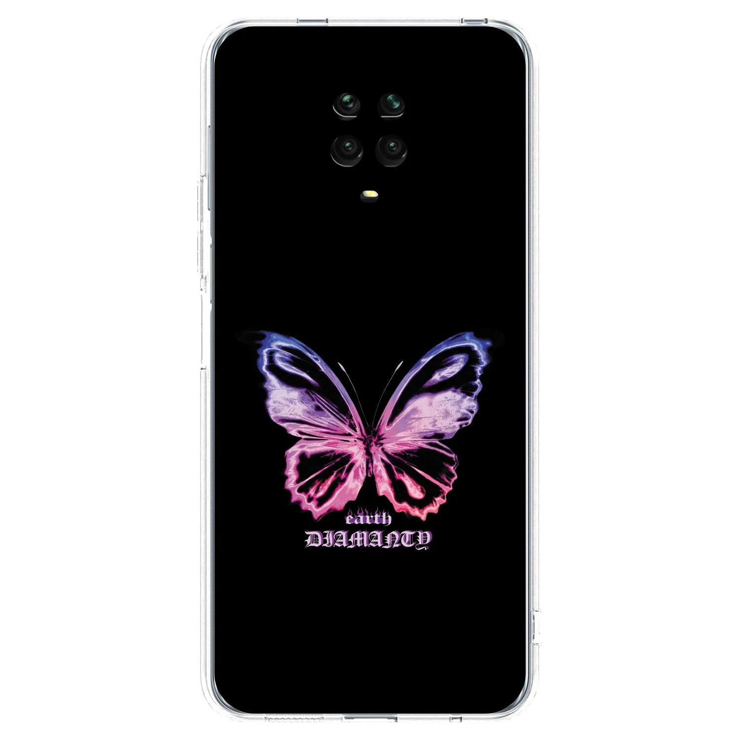 Picasee Xiaomi Redmi Note 9S Hülle - Transparentes Silikon - Diamanty Purple