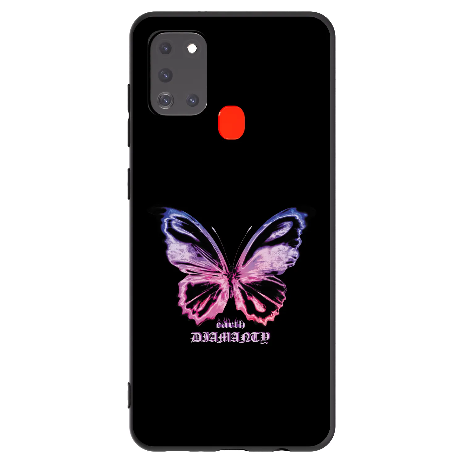Picasee Samsung Galaxy A21s Hülle - Schwarzes Silikon - Diamanty Purple
