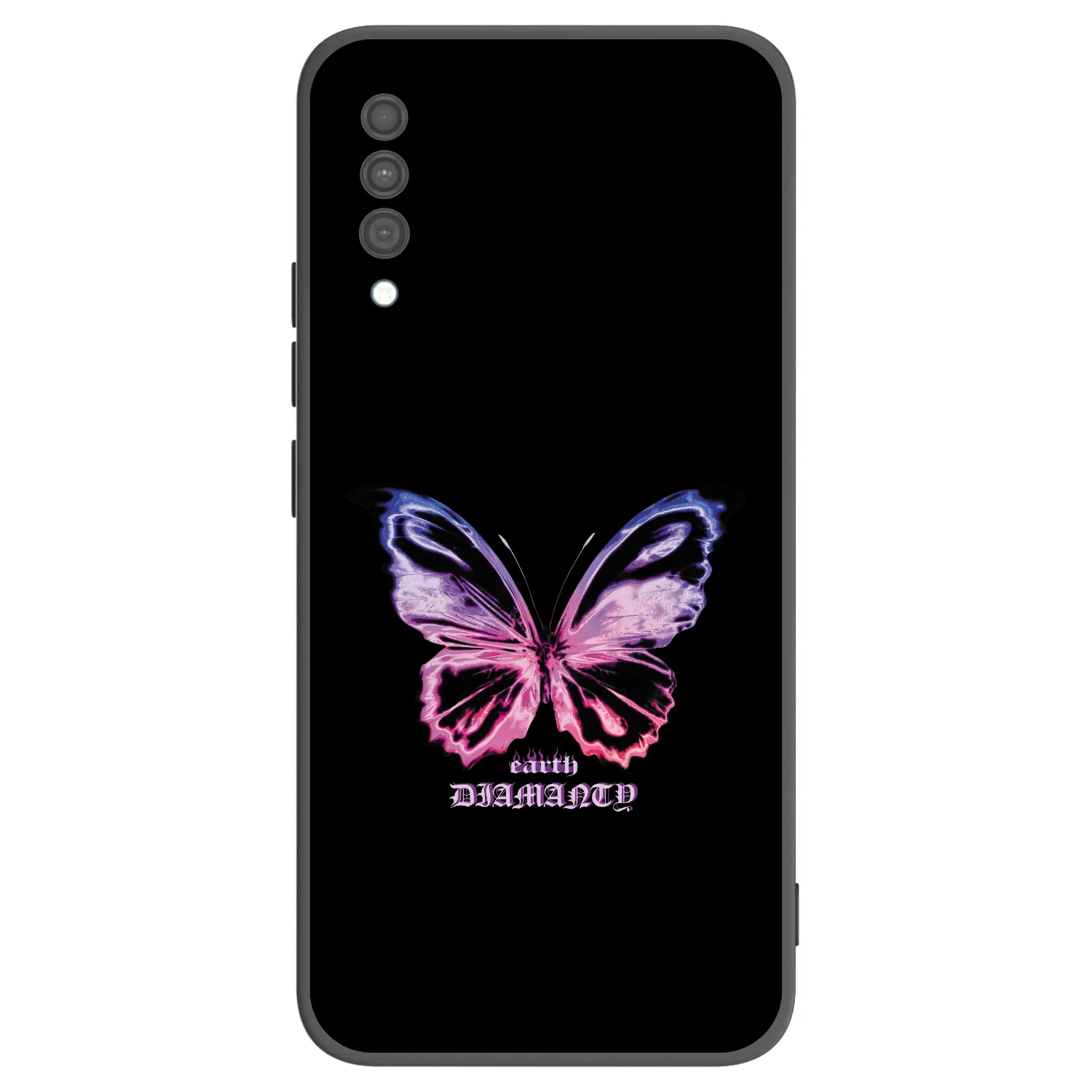 Picasee Samsung Galaxy A30s A307F Hülle - Schwarzes Silikon - Diamanty Purple