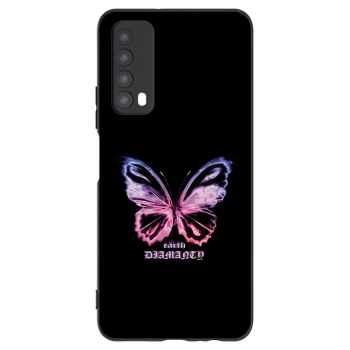 Picasee Huawei P Smart 2021 Hülle - Schwarzes Silikon - Diamanty Purple