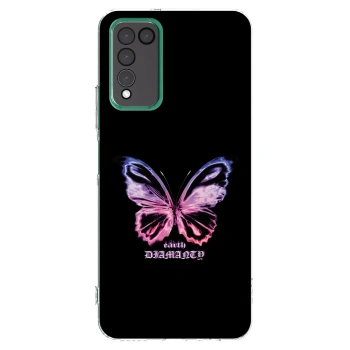 Picasee Honor 10X Lite Hülle - Transparentes Silikon - Diamanty Purple