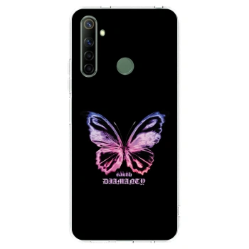 Picasee Realme 6i Hülle - Transparentes Silikon - Diamanty Purple