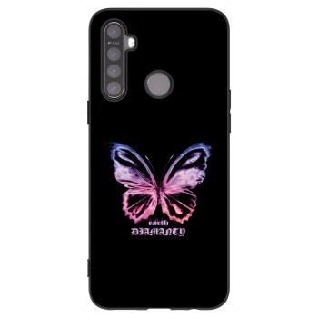 Picasee Realme 6i Hülle - Schwarzes Silikon - Diamanty Purple