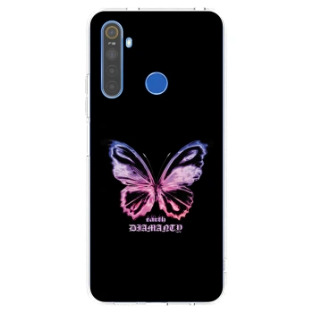 Picasee Realme 5 Hülle - Transparentes Silikon - Diamanty Purple