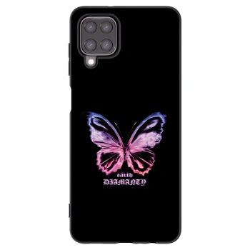 Picasee Samsung Galaxy A12 A125F Hülle - Schwarzes Silikon - Diamanty Purple