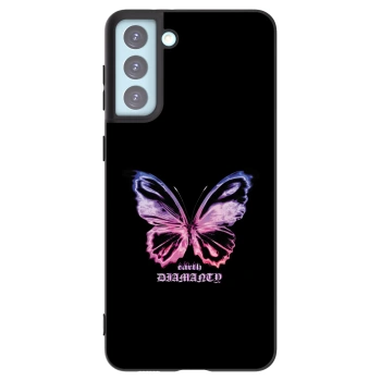 Picasee Samsung Galaxy S21+ 5G G996F Hülle - Schwarzes Silikon - Diamanty Purple