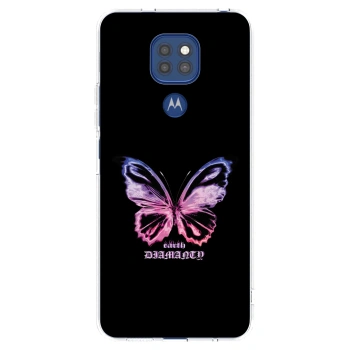Picasee Motorola Moto G9 Play Hülle - Transparentes Silikon - Diamanty Purple