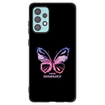 Picasee Samsung Galaxy A72 A725F Hülle - Schwarzes Silikon - Diamanty Purple