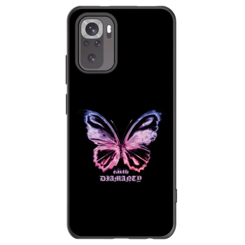 Picasee Xiaomi Redmi Note 10S Hülle - Schwarzes Silikon - Diamanty Purple