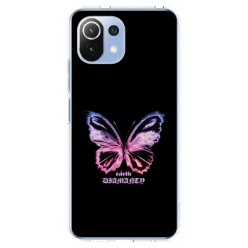 Picasee Xiaomi Mi 11 Lite Hülle - Transparentes Silikon - Diamanty Purple