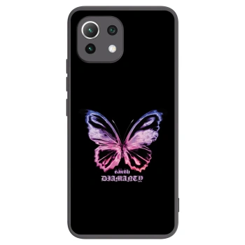 Picasee Xiaomi Mi 11 Lite Hülle - Schwarzes Silikon - Diamanty Purple