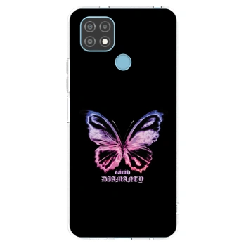 Picasee Realme C21 Hülle - Transparentes Silikon - Diamanty Purple