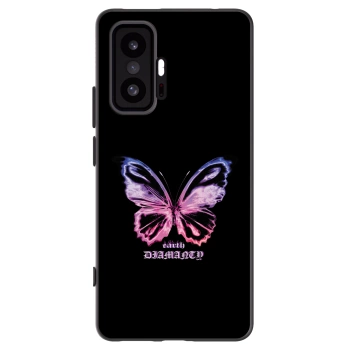 Picasee Xiaomi 11T Hülle - Schwarzes Silikon - Diamanty Purple