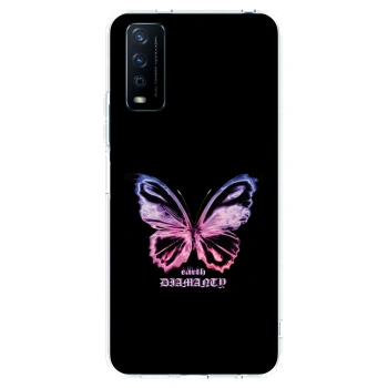 Picasee Vivo Y11s Hülle - Transparentes Silikon - Diamanty Purple