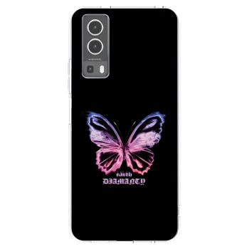 Picasee Vivo Y72 5G Hülle - Transparentes Silikon - Diamanty Purple