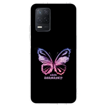 Picasee Realme 8 5G Hülle - Transparentes Silikon - Diamanty Purple