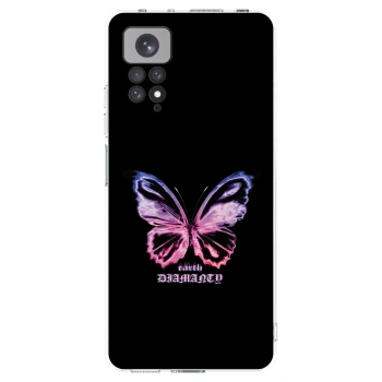 Picasee Xiaomi Redmi Note 11 Hülle - Transparentes Silikon - Diamanty Purple