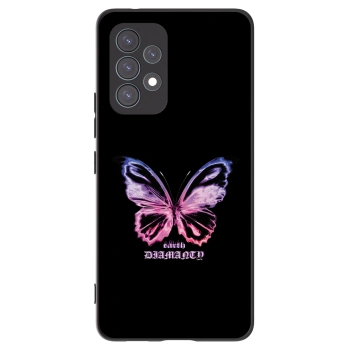 Picasee Samsung Galaxy A53 5G A536 Hülle - Schwarzes Silikon - Diamanty Purple