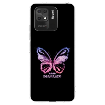 Picasee Xiaomi Redmi 10C Hülle - Transparentes Silikon - Diamanty Purple