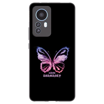 Picasee Xiaomi 12T Hülle - Schwarzes Silikon - Diamanty Purple