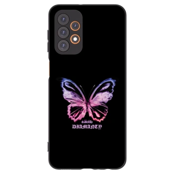 Picasee Samsung Galaxy A23 A235F 4G Hülle - Schwarzes Silikon - Diamanty Purple