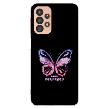 Picasee Samsung Galaxy A23 A236B 5G Hülle - Transparentes Silikon - Diamanty Purple