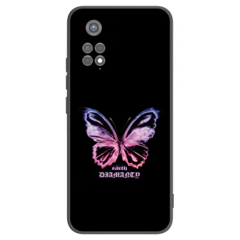 Picasee Xiaomi Redmi Note 11S 5G Hülle - Schwarzes Silikon - Diamanty Purple