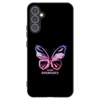 Picasee Samsung Galaxy A34 5G A346B Hülle - Schwarzes Silikon - Diamanty Purple