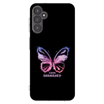 Picasee Samsung Galaxy A14 4G A145R Hülle - Transparentes Silikon - Diamanty Purple