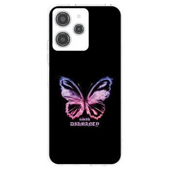 Picasee Xiaomi Redmi 12 4G Hülle - Transparentes Silikon - Diamanty Purple