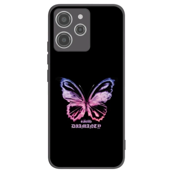 Picasee Xiaomi Redmi 12 4G Hülle - Schwarzes Silikon - Diamanty Purple