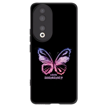 Picasee Honor 90 5G Hülle - Schwarzes Silikon - Diamanty Purple