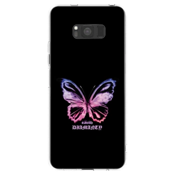 Picasee Samsung Galaxy S8 G950F Hülle - Transparentes Silikon - Diamanty Purple