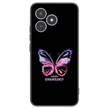 Picasee Realme C53 Hülle - Schwarzes Silikon - Diamanty Purple