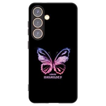 Picasee Samsung Galaxy S24 S921B 5G Hülle - Schwarzes Silikon - Diamanty Purple